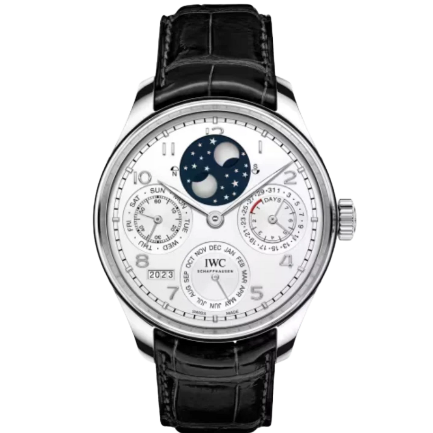 PORTUGIESER PERPETUAL CALENDAR 44 MM PLATINUM WITH WHITE DIAL