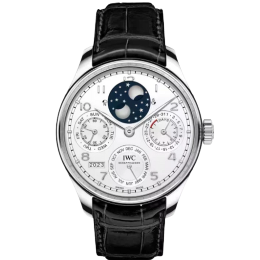 PORTUGIESER PERPETUAL CALENDAR 44 MM PLATINUM WITH WHITE DIAL