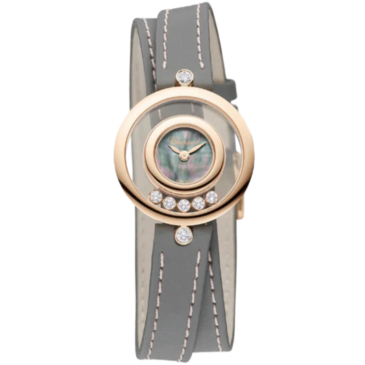 HAPPY DIAMONDS ICONS 26 MM ETHICAL ROSE GOLD WITH GREEN MOTHER OF PEARL DIAL