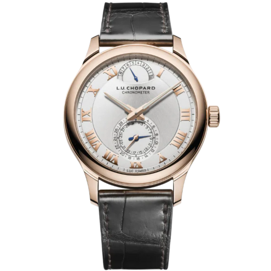 L.U.C QUATTRO 43 MM ETHICAL ROSE GOLD WITH SILVER DIAL