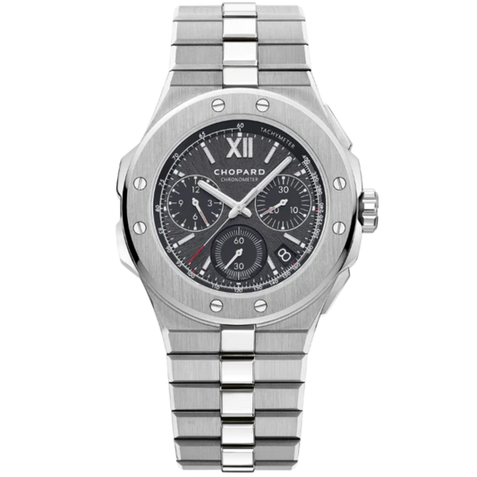 ALPINE EAGLE XL CHRONO 44 MM LUCENT STEEL™ WITH ABSOLUTE BLACK DIAL