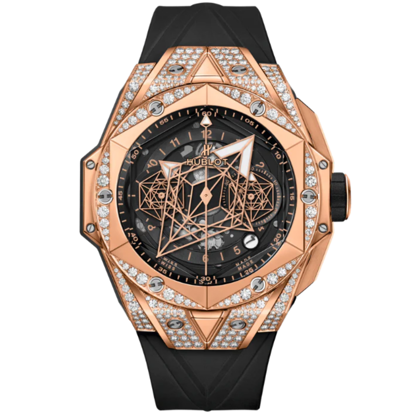 Big Bang 45mm SANG BLEU II KING GOLD PAVÉ