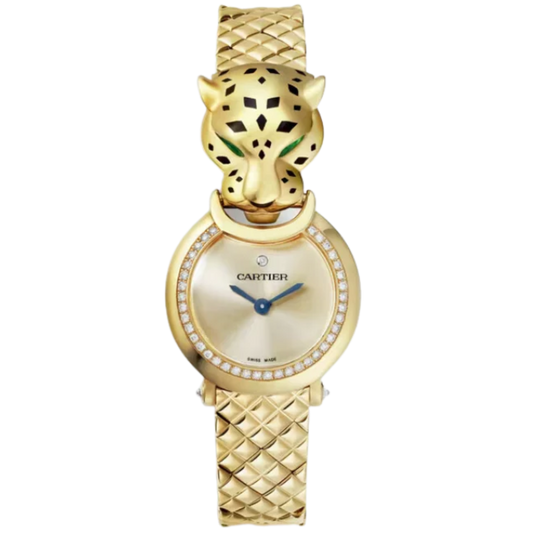 LA PANTHERE DE CARTIER 24 MM YELLOW GOLD WITH GOLD DIAL