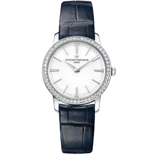 TRADITIONNELLE MANUAL WINDING 33 MM 18K WHITE GOLD WITH WHITE BRASS DIAL