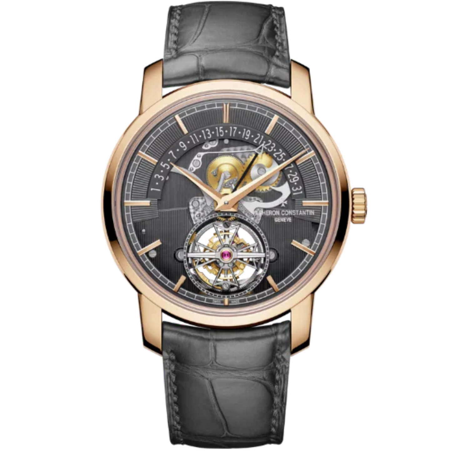 TRADITIONNELLE TOURBILLON RETROGRADE DATE OPENFACE 41 MM 18K ROSE GOLD WITH YELLOW GOLD DIAL