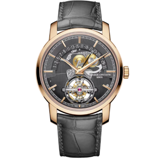 TRADITIONNELLE TOURBILLON RETROGRADE DATE OPENFACE 41 MM 18K ROSE GOLD WITH YELLOW GOLD DIAL