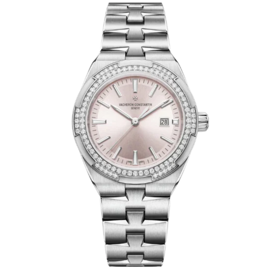 OVERSEAS SELF-WINDING 35 MM STAINLESS STEEL WITH PINK BRASS DIAL