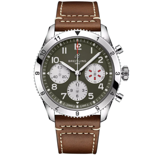 CLASSIC AVI CHRONOGRAPH CURTISS WARHAWK 42 MM STAINLESS STEEL WITH GREEN DIAL