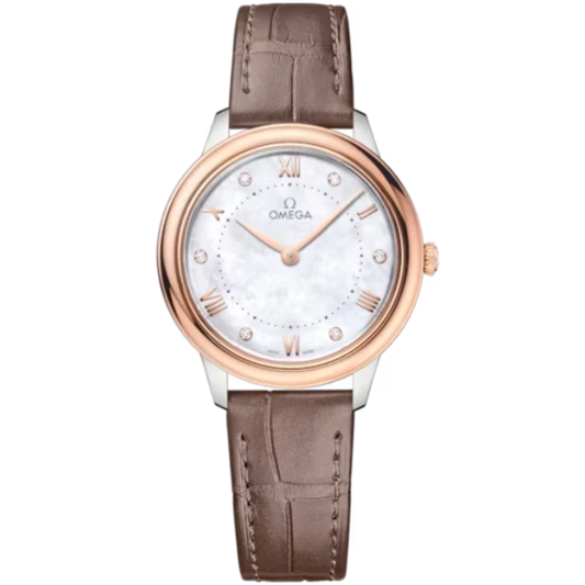 DE VILLE PRESTIGE 30 MM STAINLESS STEEL - SEDNA™ GOLD WITH MOTHER OF PEARL DIAL