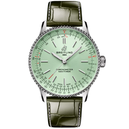 NAVITIMER AUTOMATIC 36 MM STAINLESS STEEL WITH MINT GREEN DIAL