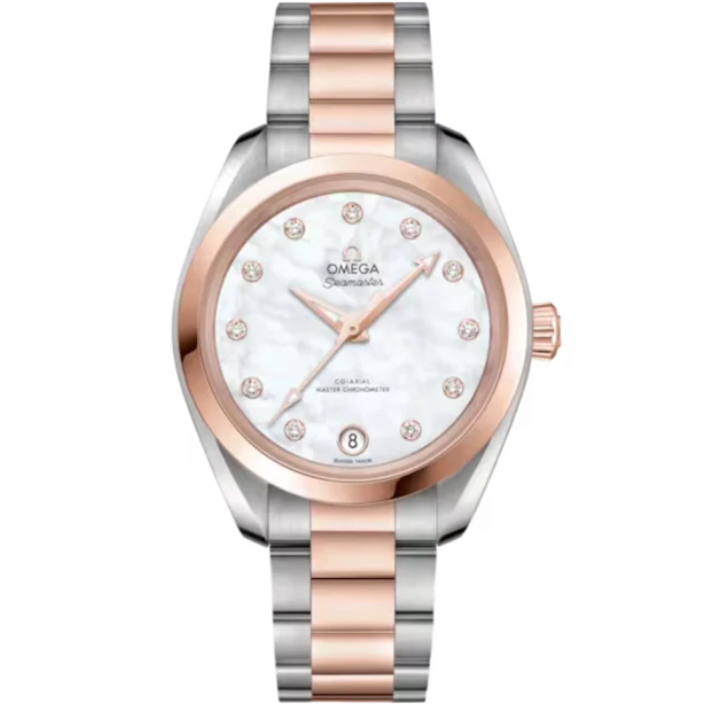 SEAMASTER AQUA TERRA 150M 34 MM STAINLESS STEEL - SEDNA™ GOLD WITH MOTHER OF PEARL DIAL
