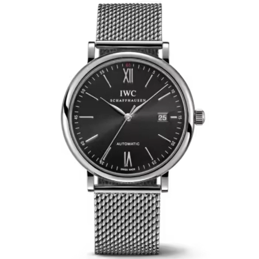 PORTOFINO AUTOMATIC 40 MM STAINLESS STEEL WITH BLACK DIAL