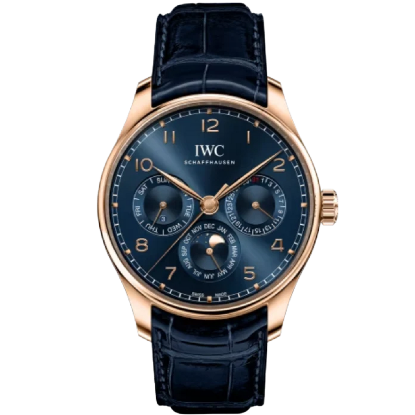 PORTUGIESER PERPETUAL CALENDAR BOUTIQUE EDITION 42 MM GOLD WITH BLUE DIAL