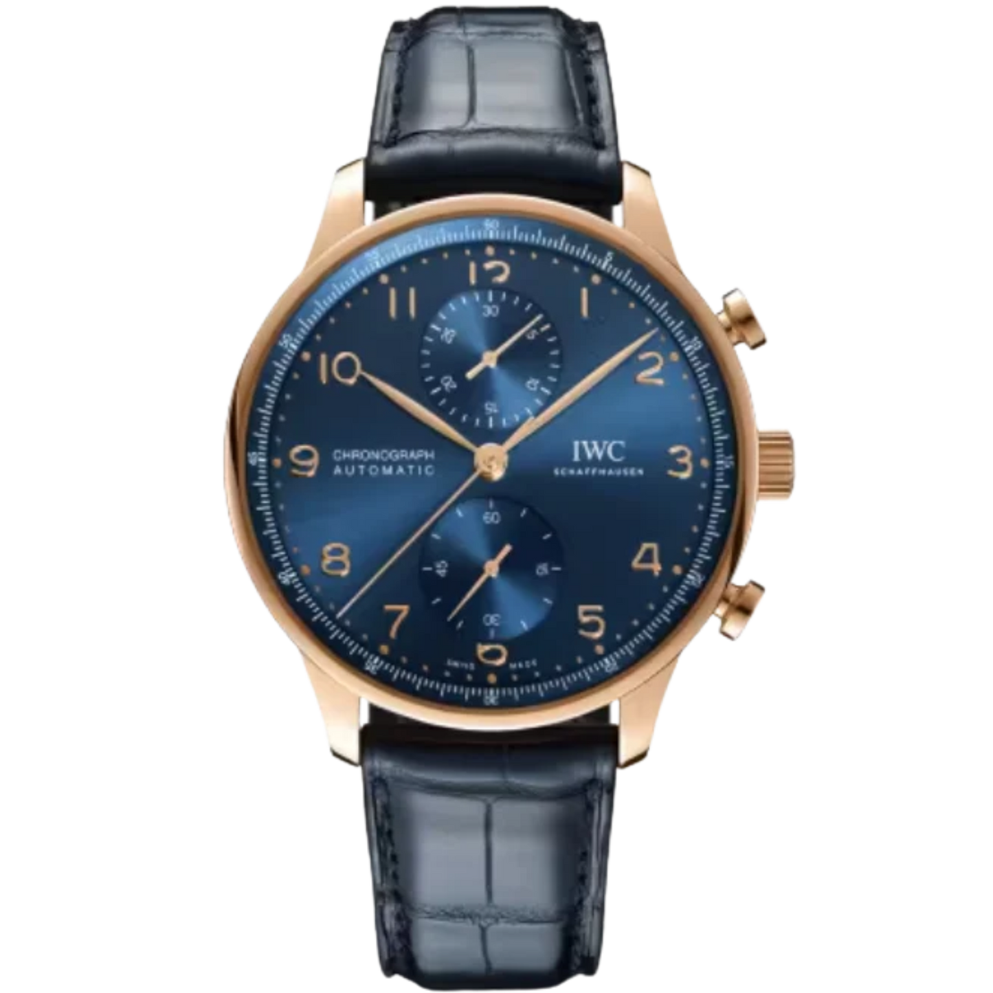 PORTUGIESER CHRONOGRAPH BOUTIQUE EDITION 41 MM GOLD WITH BLUE DIAL