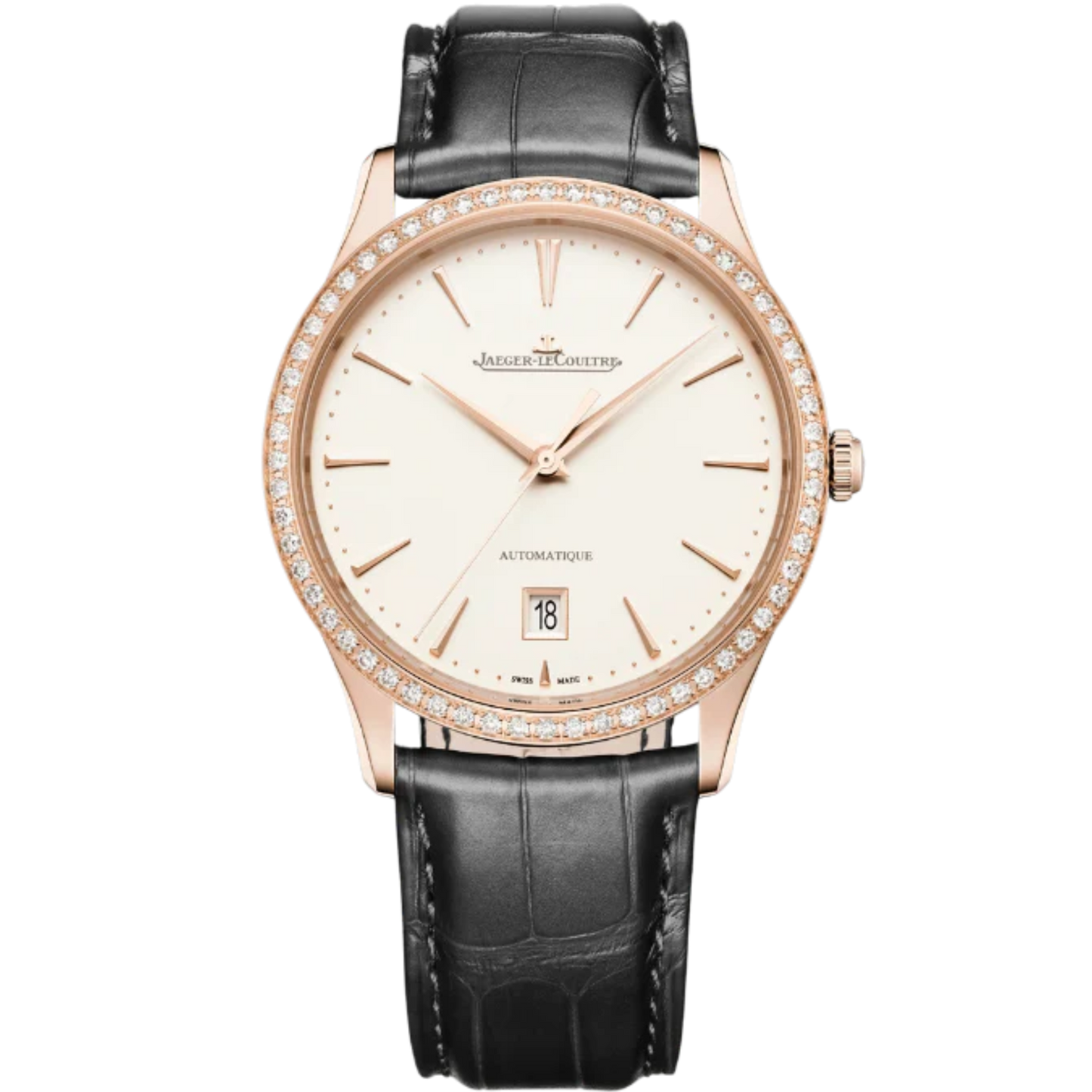 MASTER ULTRA THIN DATE 39 MM 18K ROSE GOLD WITH EGGSHELL BEIGE DIAL