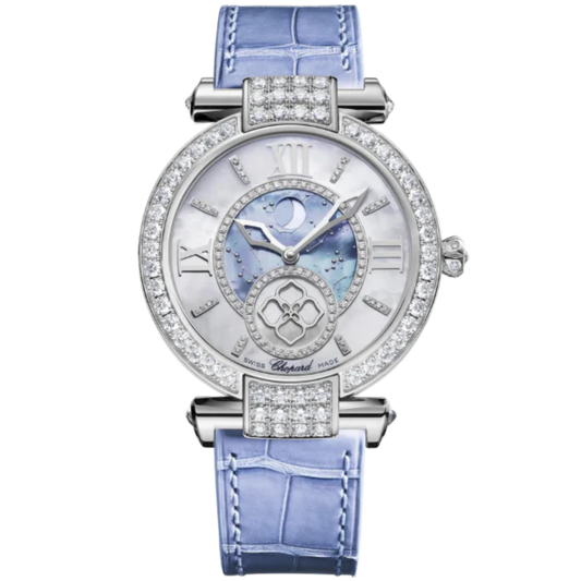 IMPERIALE MOONPHASE 36 MM ETHICAL WHITE GOLD WITH BLUE MOTHER OF PEARL DIAL