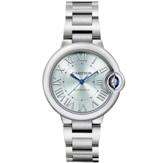 BALLON BLEU DE CARTIER 33 MM STAINLESS STEEL WITH BLUE SILVERED SUNRAY BRUSHED DIAL