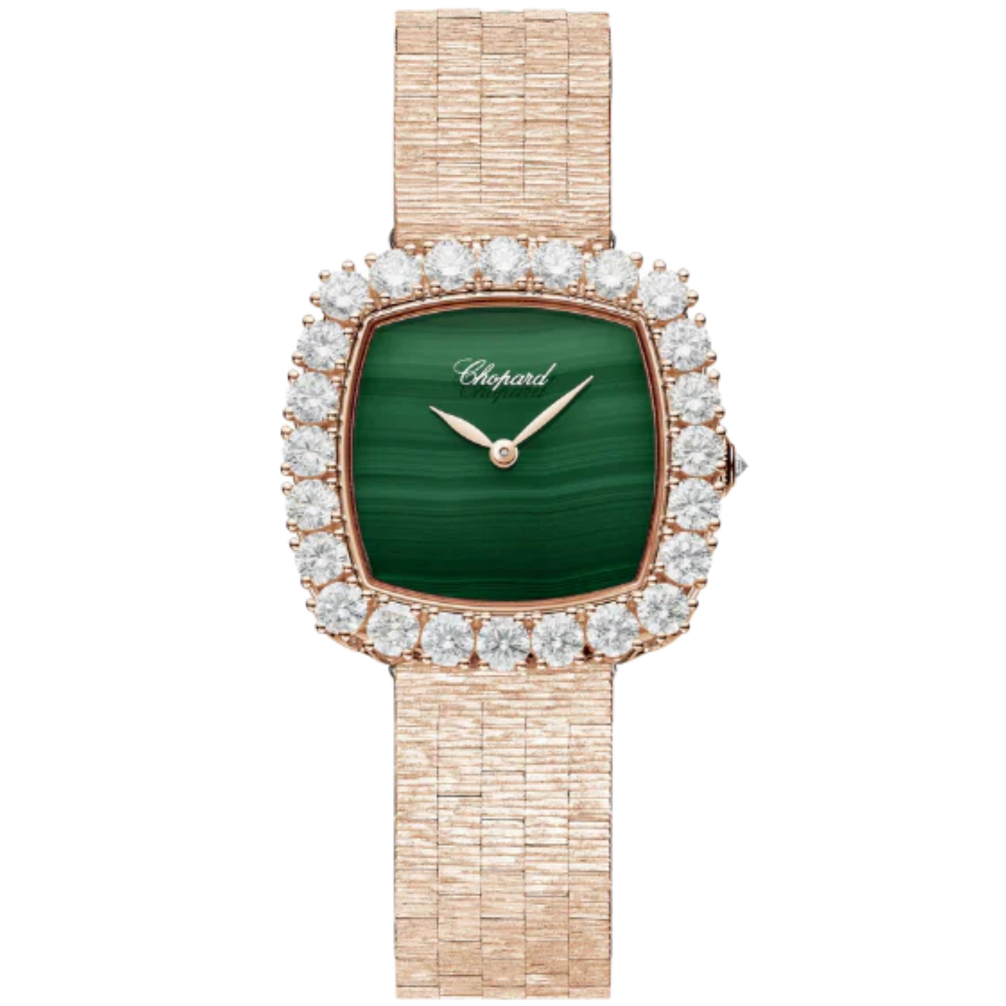 L'HEURE DU DIAMANT 30 MM ETHICAL ROSE GOLD WITH GREEN DIAL