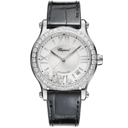 HAPPY SPORT 36 MM LUCENT STEEL™ WITH SILVER DIAL