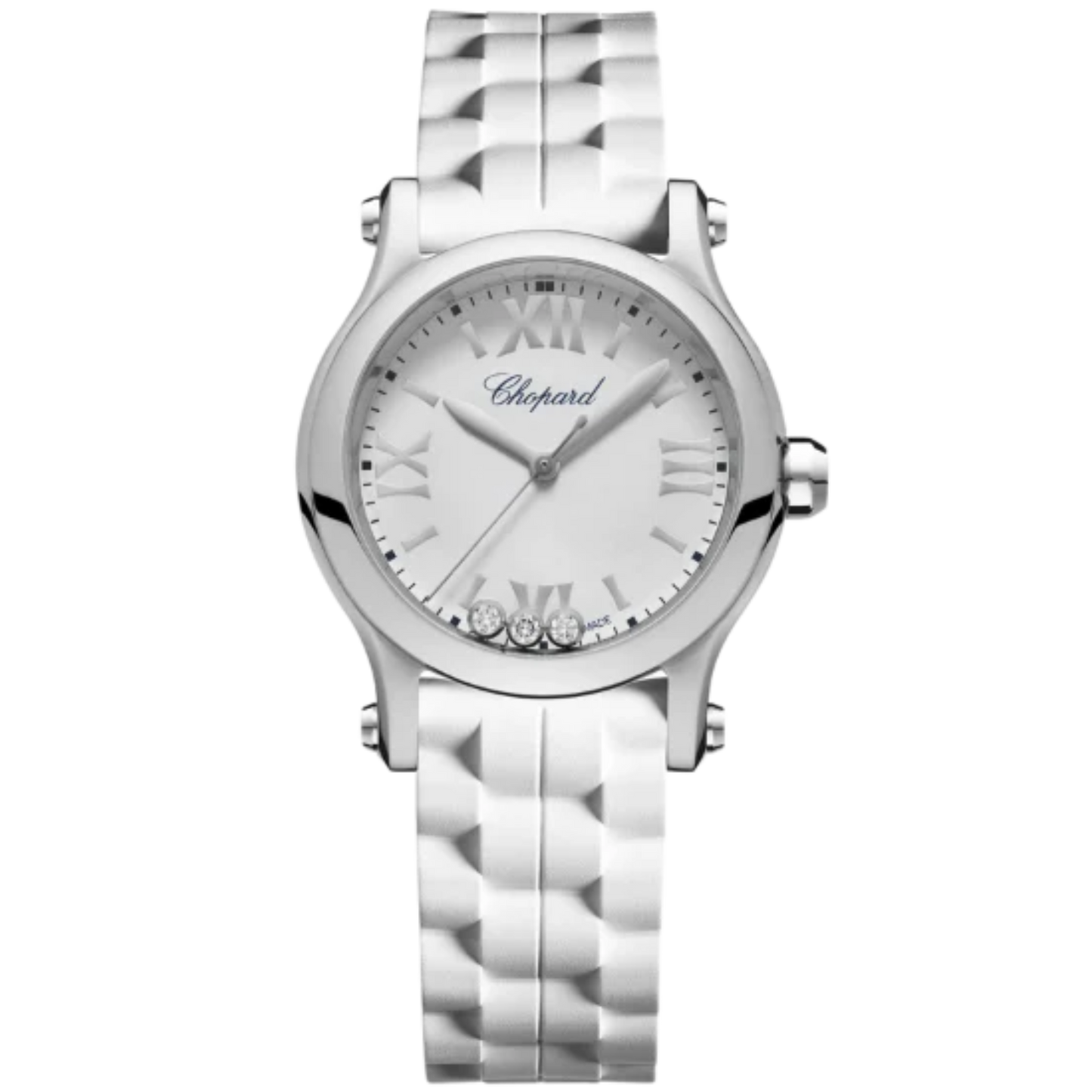 HAPPY SPORT 30 MM LUCENT STEEL™ WITH WHITE DIAL