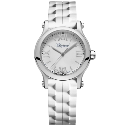 HAPPY SPORT 30 MM LUCENT STEEL™ WITH WHITE DIAL