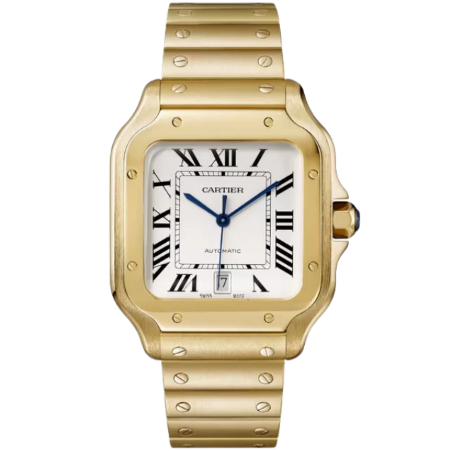 SANTOS 40 MM DE CARTIER SILVER YELLOW GOLD