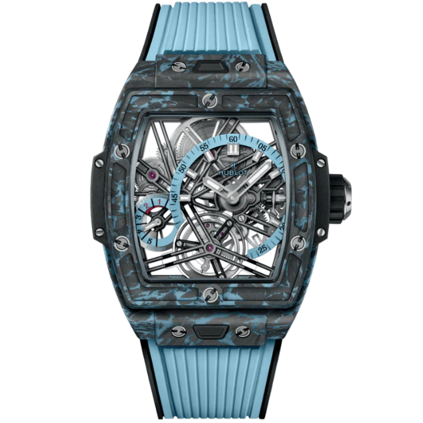 SPIRIT OF BIG BANG 45 MM TOURBILLON CARBON SKY BLUE