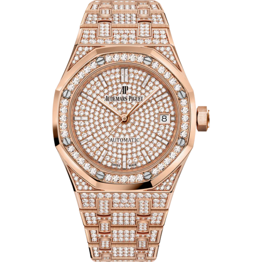 Royal Oak Selfwinding 37MM Diamond-Set 18-Carat Pink Gold Bracelet Diamond-Set 18-Carat Pink Gold Dial Diamond-Set 18-Carat Pink Gold Case