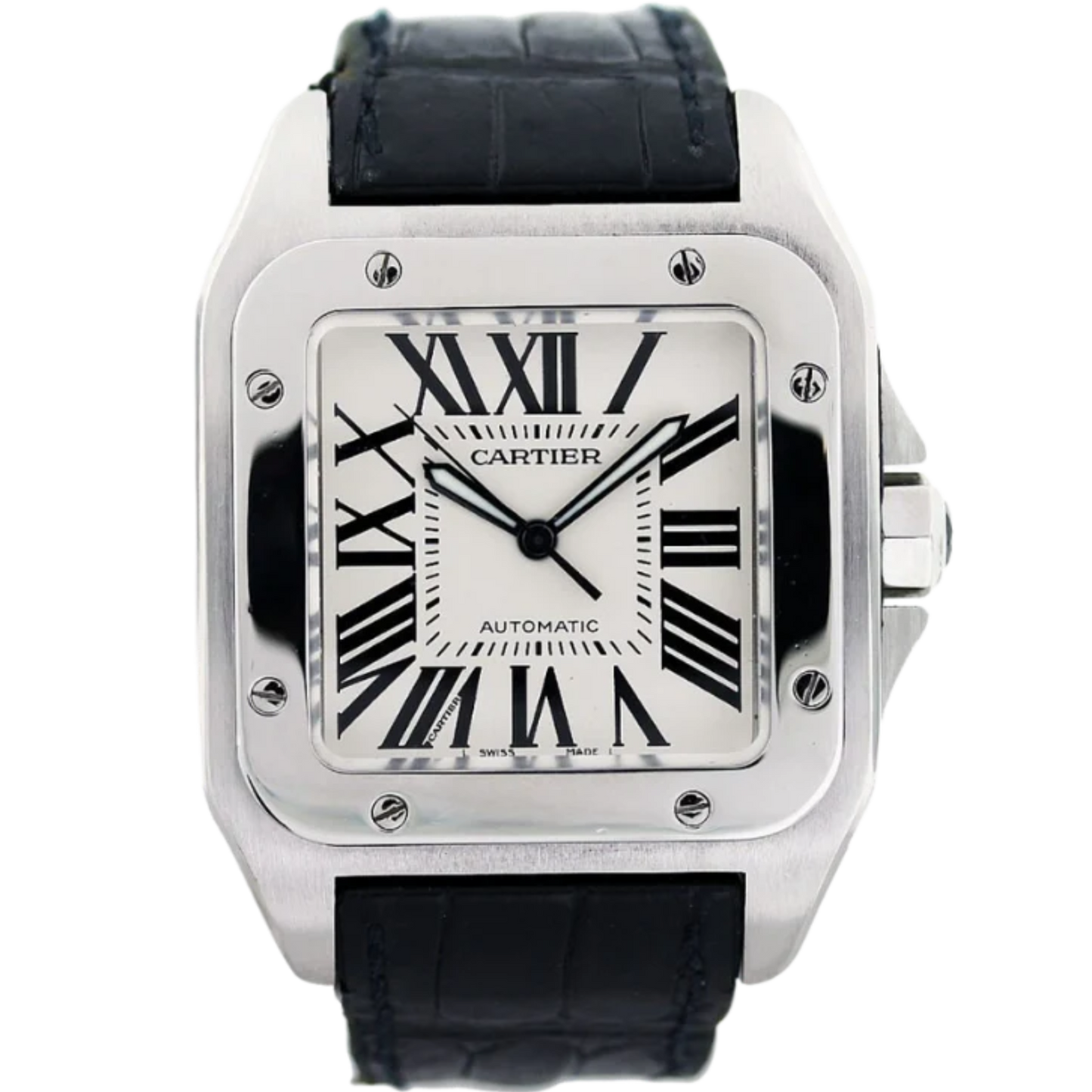 Steel Santos Bussdown XL With Black Roman Numerals
