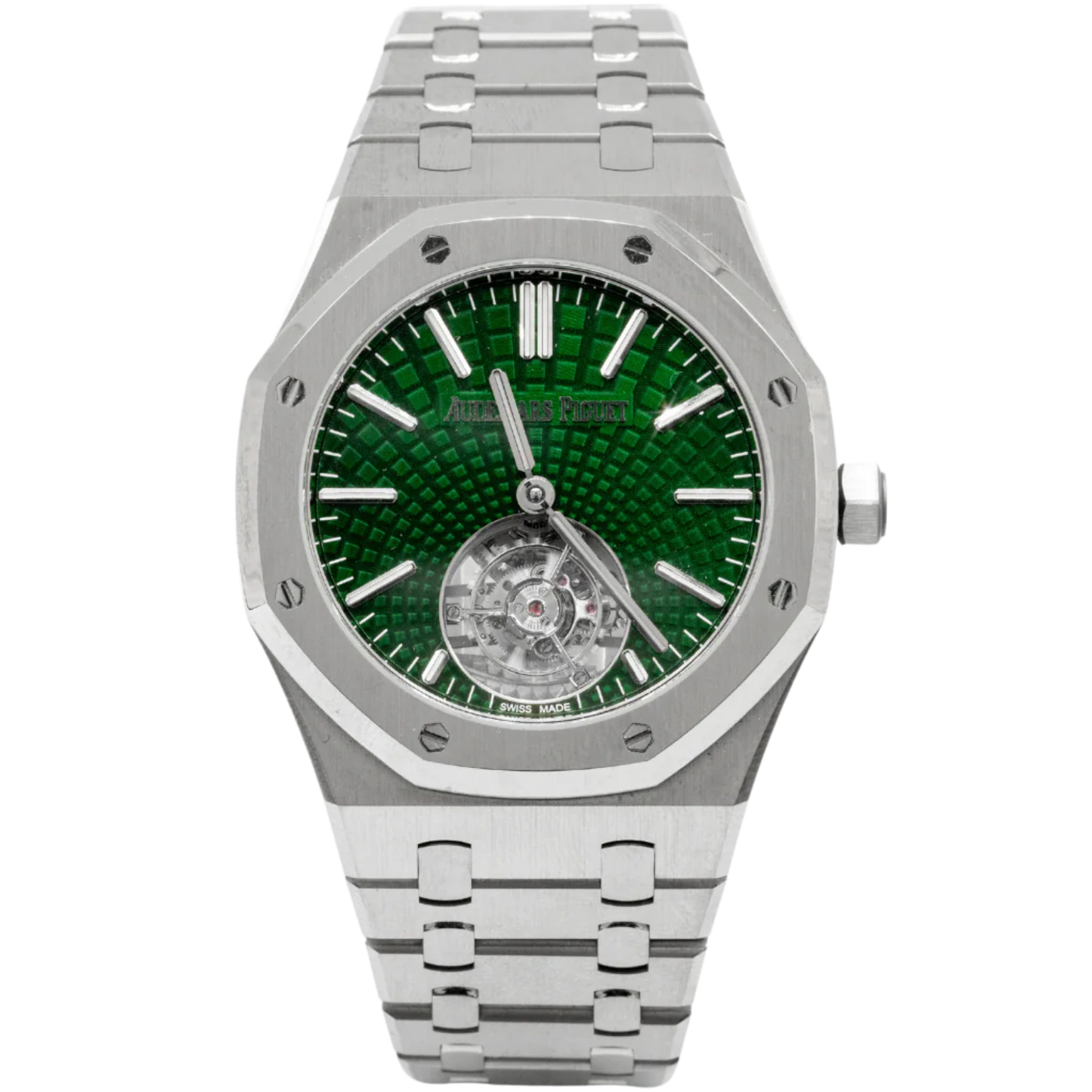 Audemars Piguet 41MM Royal Oak Selfwinding Flying Tourbillon Ref. 26534TI.OO.1220TI.01 Titanium Green Dial Limited 50 PCS