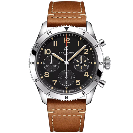 CLASSIC AVI CHRONOGRAPH P-51 MUSTANG 42 MM STAINLESS STEEL WITH BLACK DIAL