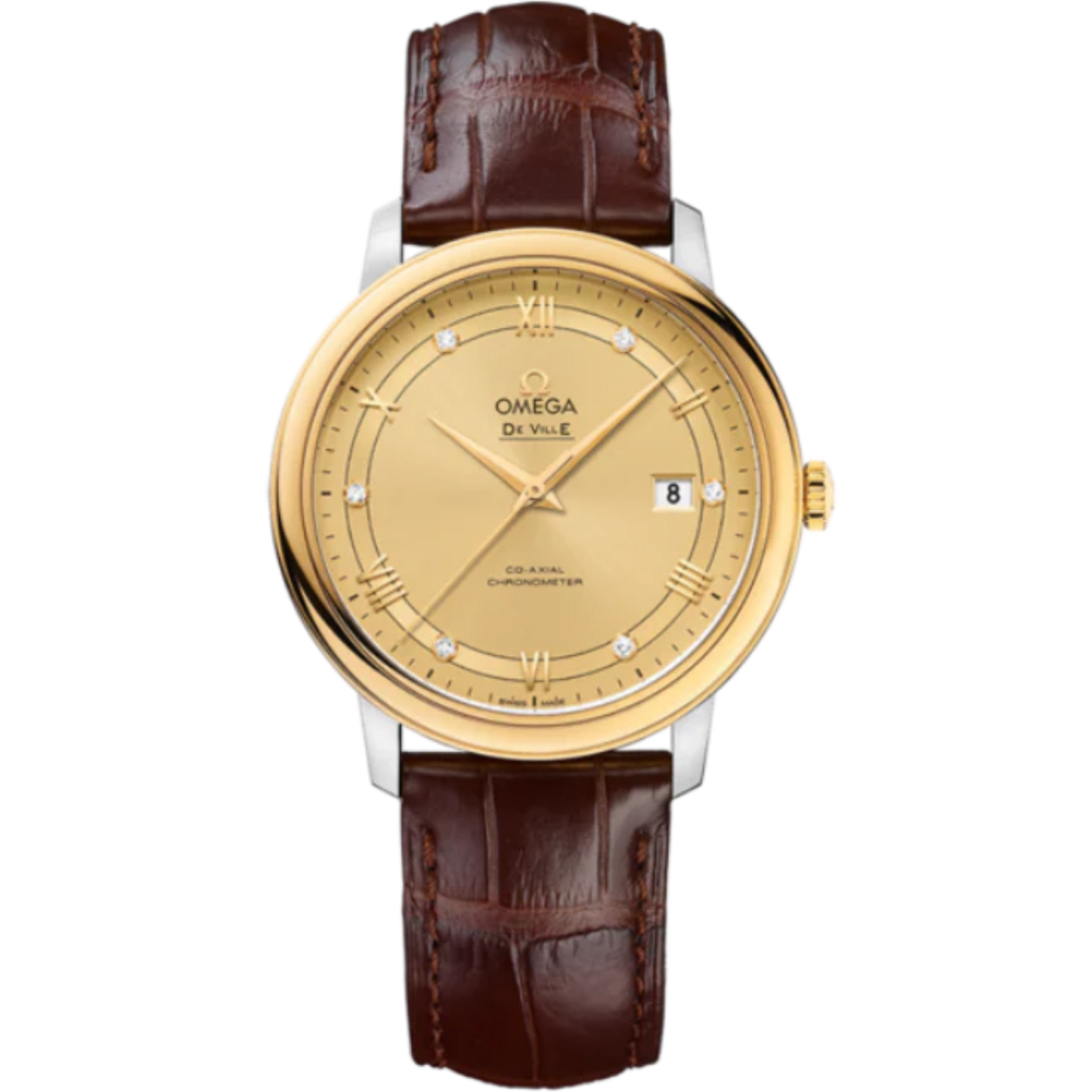 DE VILLE PRESTIGE 39 MM STAINLESS STEEL - YELLOW GOLD WITH YELLOW DIAL