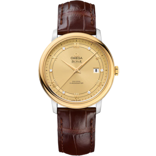 DE VILLE PRESTIGE 39 MM STAINLESS STEEL - YELLOW GOLD WITH YELLOW DIAL
