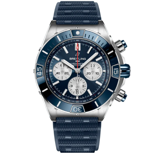 SUPER CHRONOMAT B01 44 MM STAINLESS STEEL WITH BLUE DIAL
