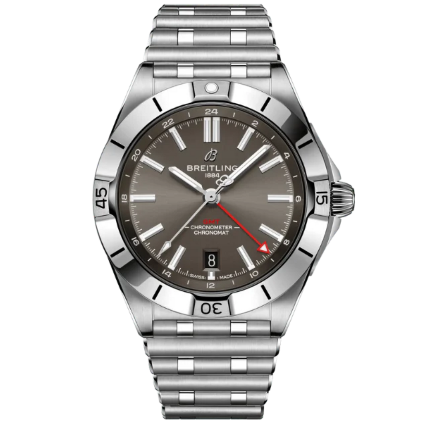 CHRONOMAT AUTOMATIC GMT 40 MM STAINLESS STEEL WITH ANTHRACITE GRAY DIAL