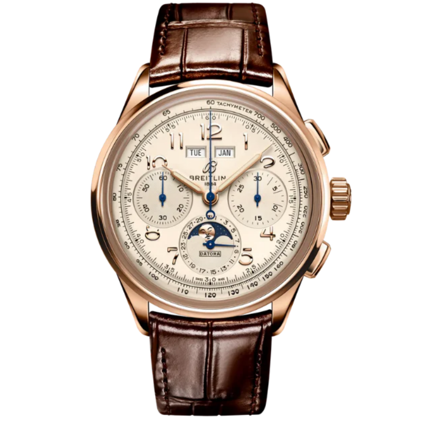 PREMIER B25 DATORA 42 MM 18K ROSE GOLD WITH CREAM DIAL