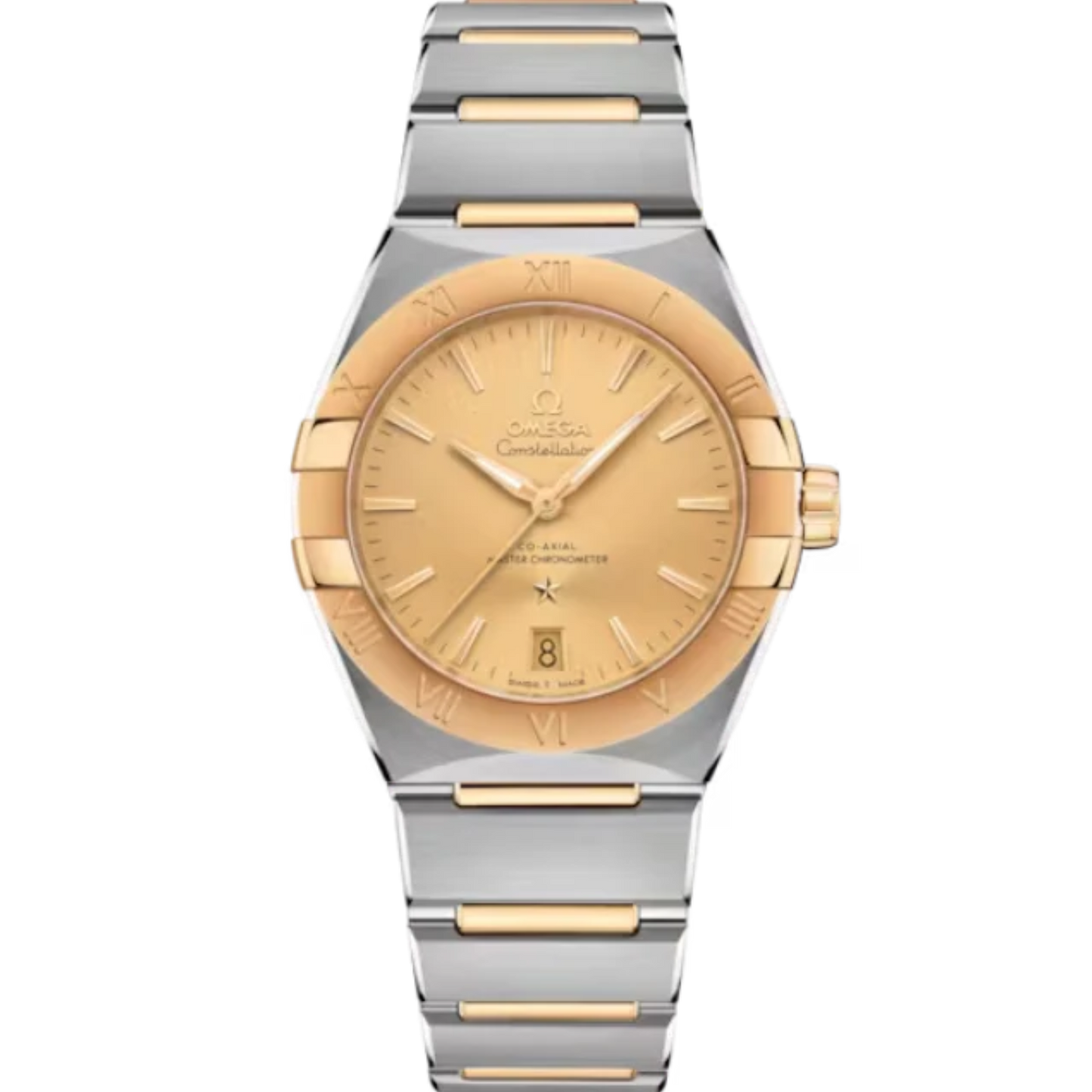 CONSTELLATION 36 MM STAINLESS STEEL - YELLOW GOLD WITH YELLOW DIAL