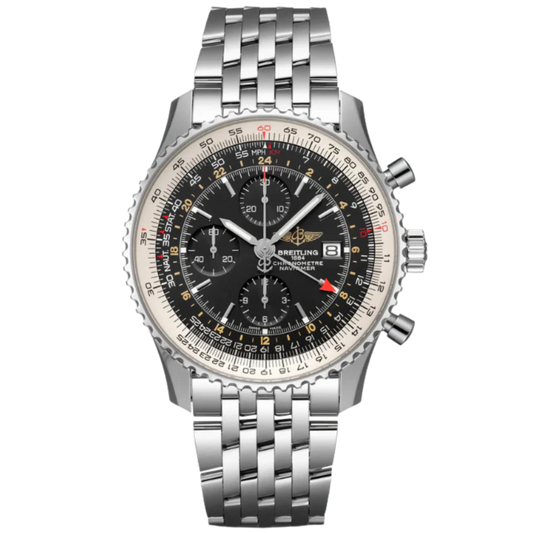 NAVITIMER CHRONOGRAPH GMT 46 MM STAINLESS STEEL WITH BLACK DIAL
