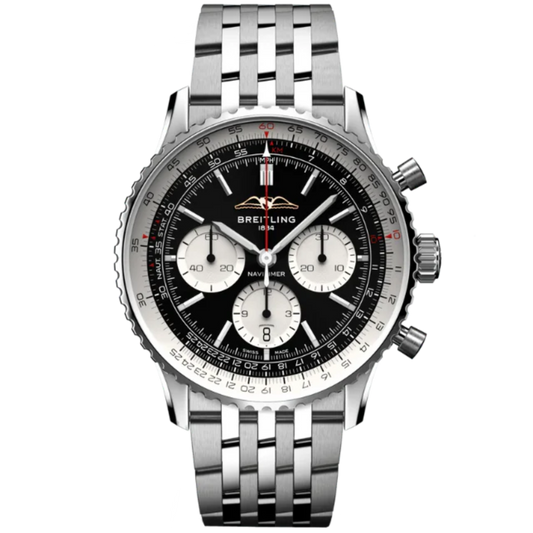 NAVITIMER B01 CHRONOGRAPH 43 MM STAINLESS STEEL WITH BLACK DIAL