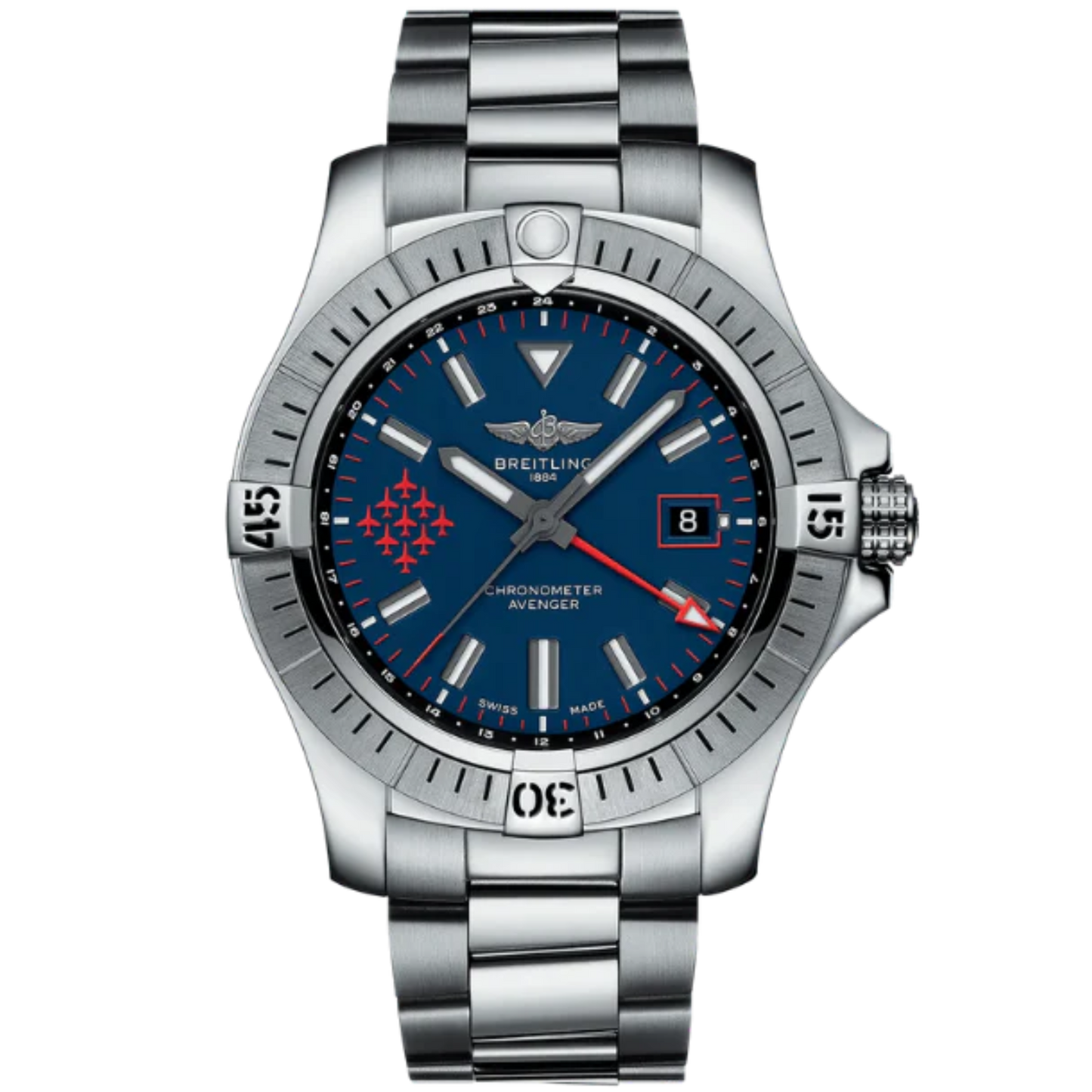 AVENGER AUTOMATIC GMT RED ARROWS 45 MM STAINLESS STEEL WITH BLUE DIAL