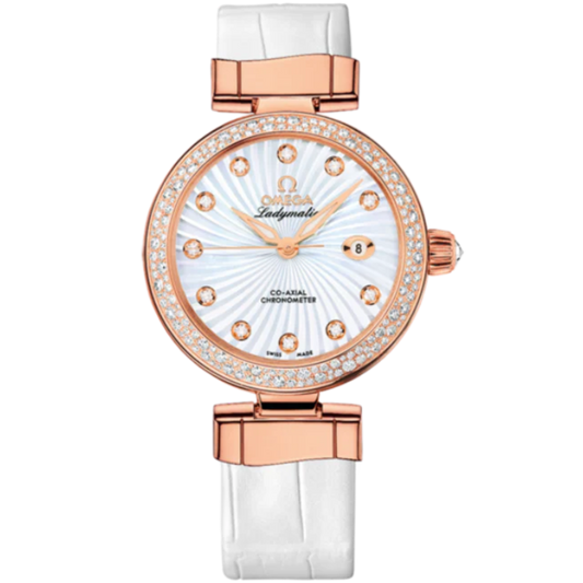 DE VILLE LADYMATIC 34 MM RED GOLD WITH MOTHER OF PEARL DIAL