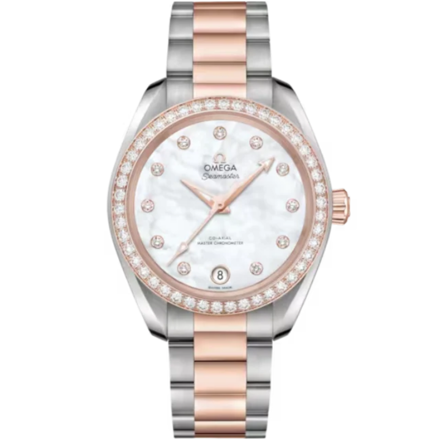 SEAMASTER AQUA TERRA 150M 34 MM STAINLESS STEEL - SEDNA™ GOLD WITH MOTHER OF PEARL DIAL