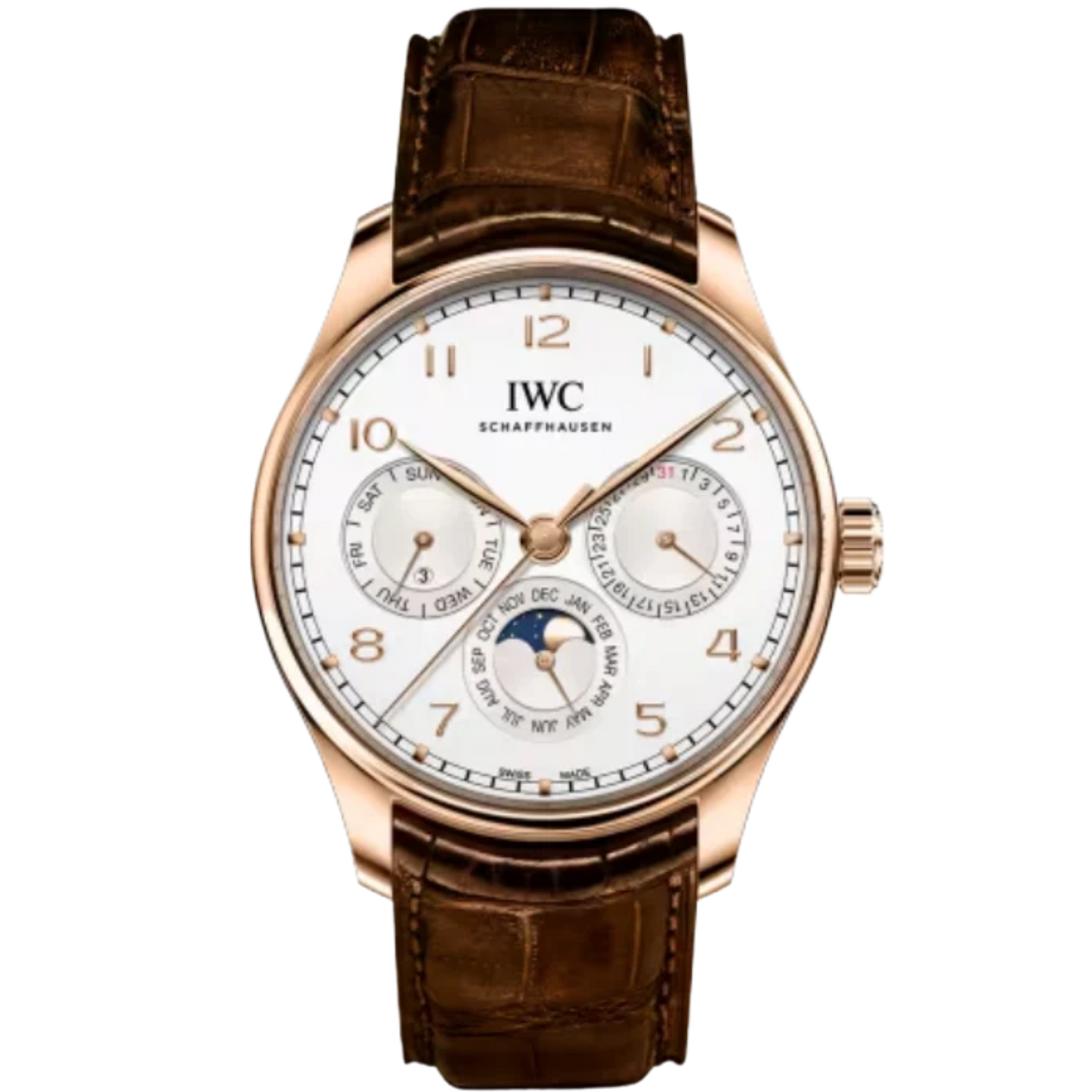 PORTUGIESER PERPETUAL CALENDAR 42 MM GOLD WITH WHITE DIAL