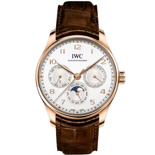 PORTUGIESER PERPETUAL CALENDAR 42 MM GOLD WITH WHITE DIAL