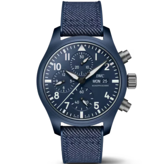 PILOT'S WATCH CHRONOGRAPH TOP GUN OCEANA 42 MM CERAMIC WITH BLUE DIAL