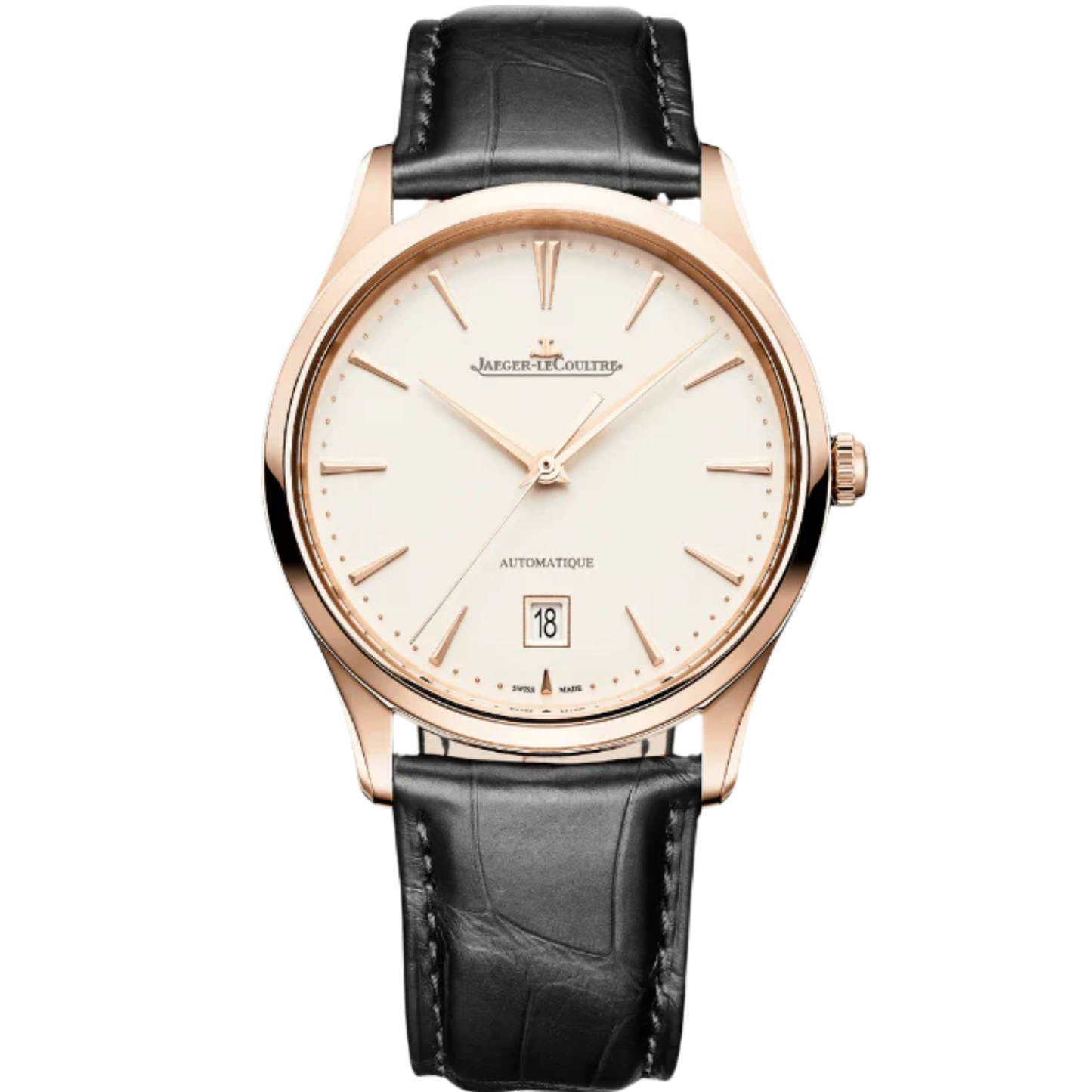 MASTER ULTRA THIN DATE 39 MM 18K ROSE GOLD WITH EGGSHELL BEIGE DIAL
