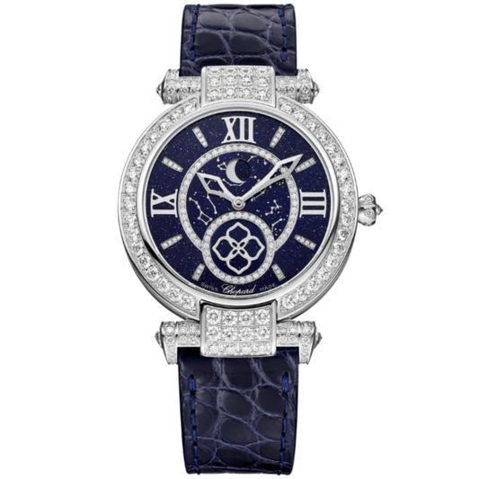 IMPERIALE MOONPHASE 36 MM ETHICAL WHITE GOLD WITH BLUE ADVENTURINE GLASS DIAL