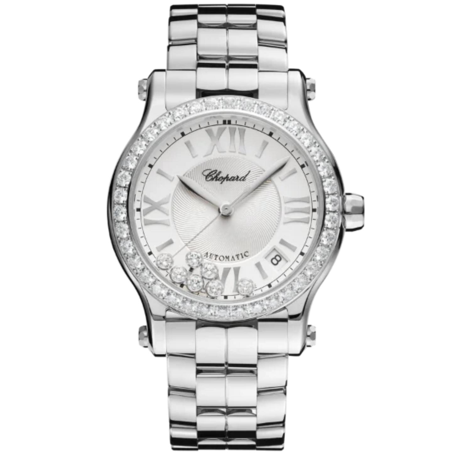 HAPPY SPORT 36 MM LUCENT STEEL™ WITH SILVER DIAL