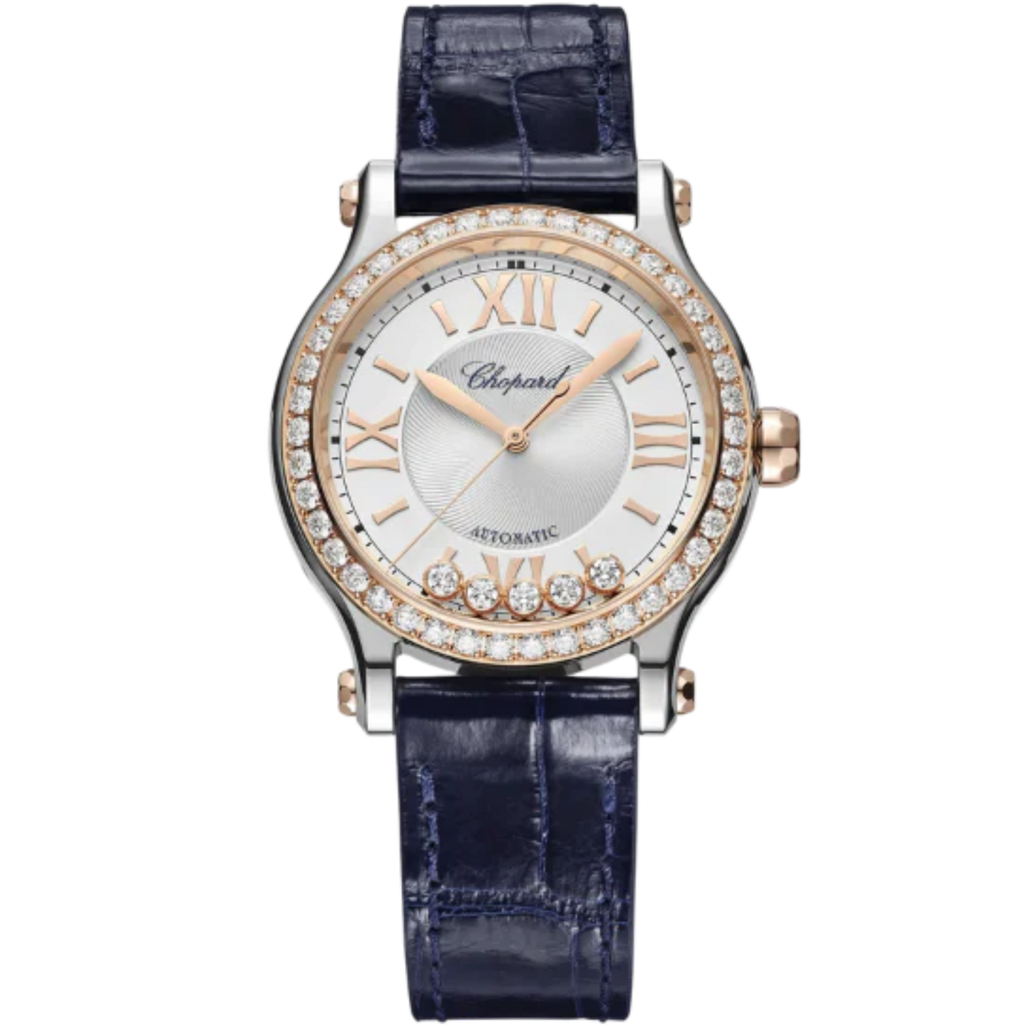 HAPPY SPORT 33 MM ETHICAL ROSE GOLD - LUCENT STEEL™ WITH SILVER DIAL