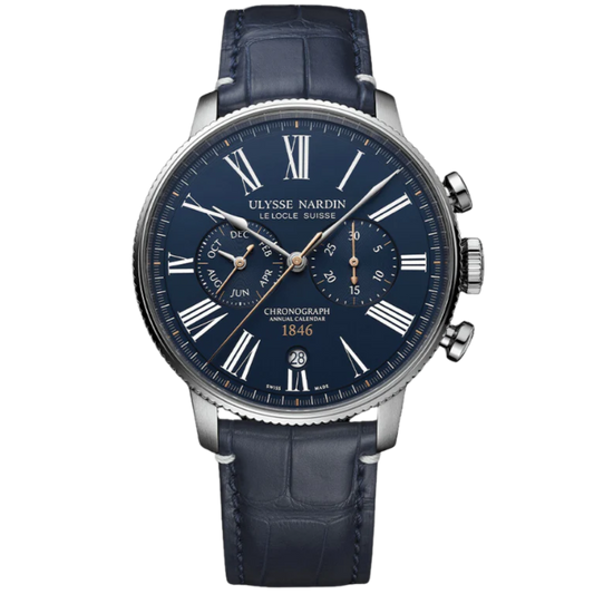 TORPILLEUR ANNUAL CHRONOGRAPH 44 MM STAINLESS STEEL WITH BLUE DIAL